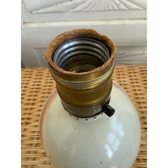 Art Deco 30's Metal Pink Saturn Planet Small Table Lamp Works! - Picture 5 of 11